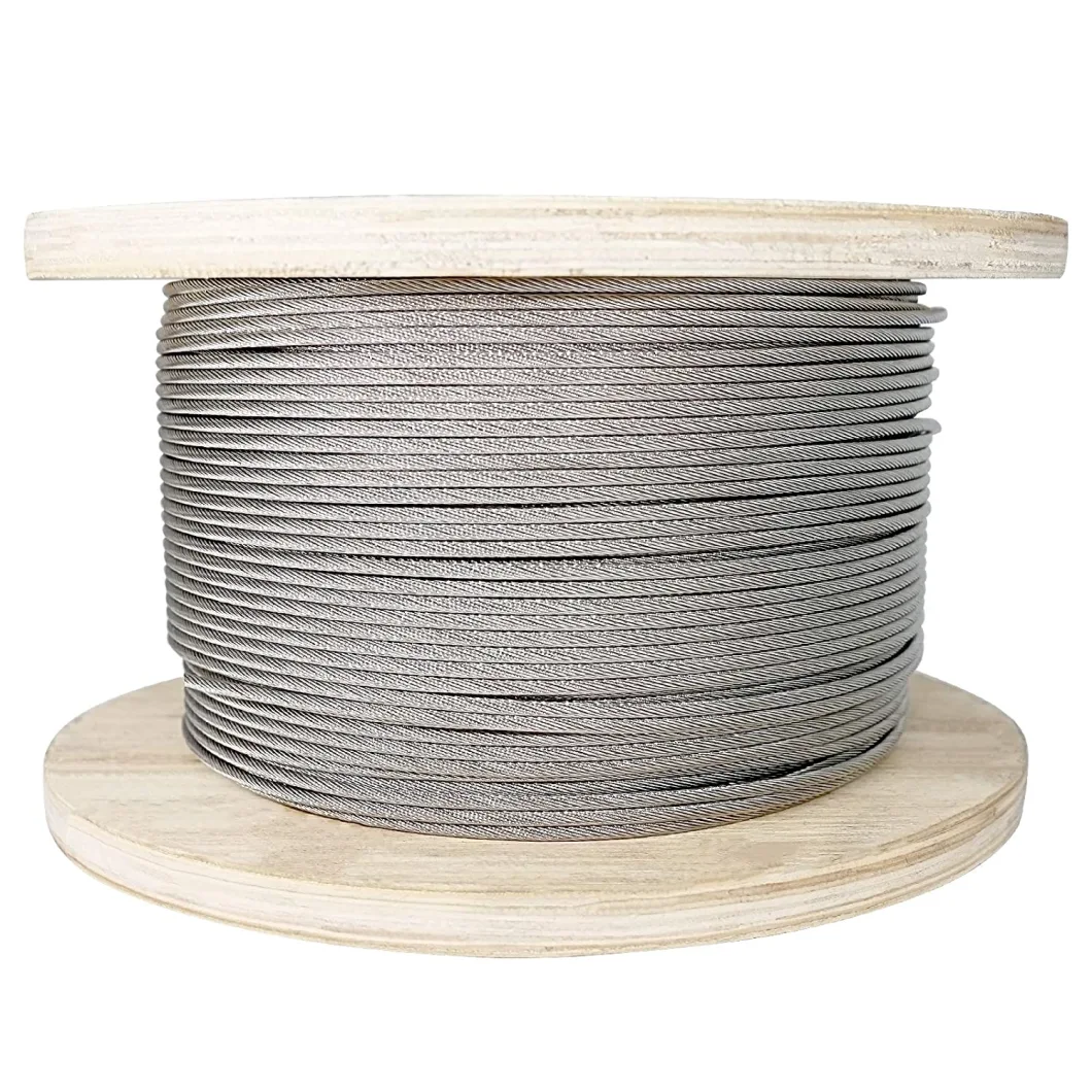 1/8&quot; Wire Rope 500FT, Stainless Steel Cable Railing 1X19 Strands Core, Aircraft Cable T316 Stainless Steel Cable